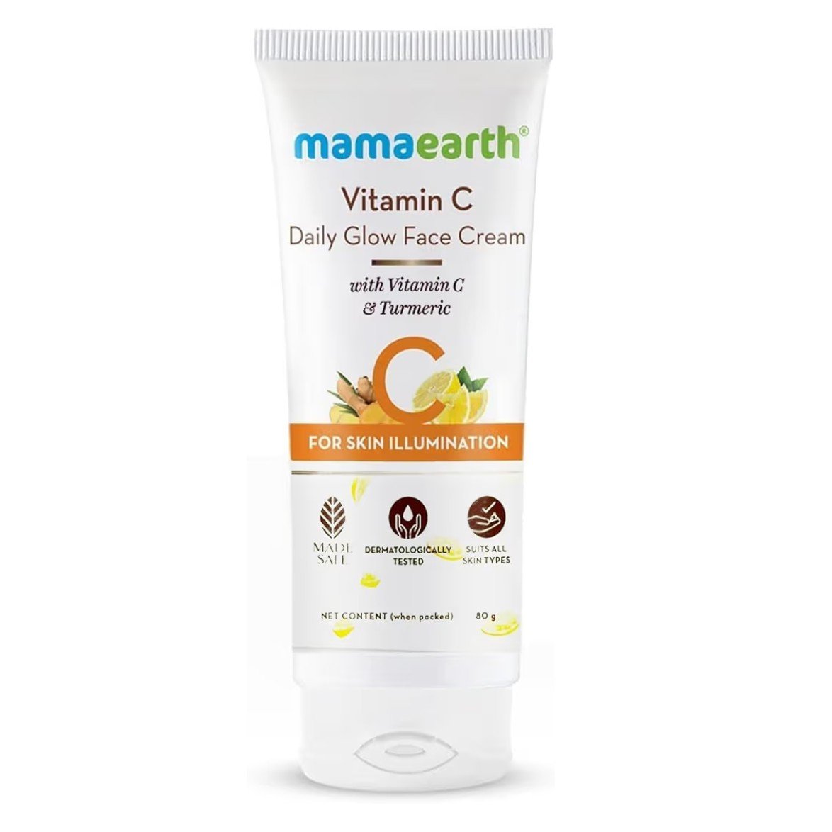 Mamaearth Vitamin C Daily Glow Face Cream With Vitamin C & Turmeric For Skin Illumination - 80 G