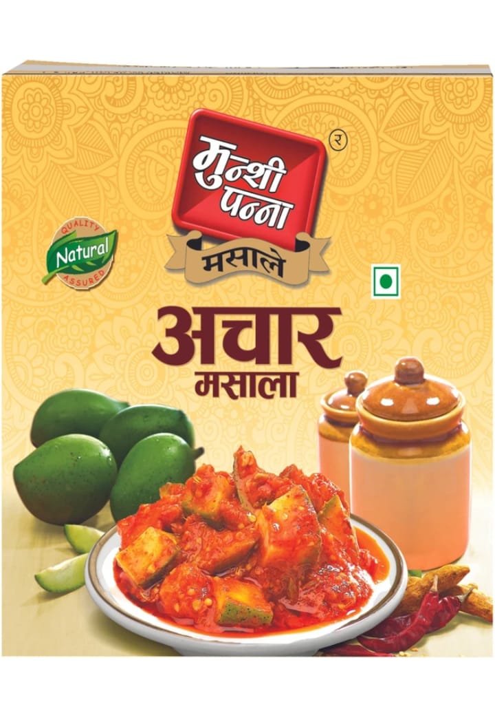 Munshi Panna Brand-Fresh & Special Mirch Achar masala | Easy to Cook | Spice Mix -200g Pack of 1