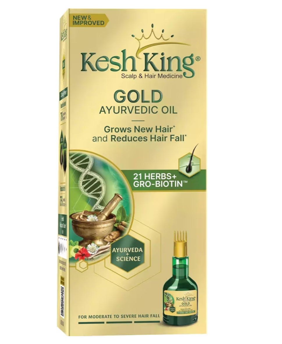 Emami Kesh King Ayurvedic Oil Scalp & Hair Medicine, Grows New Hair and Reduces Hair Fall - 50ml