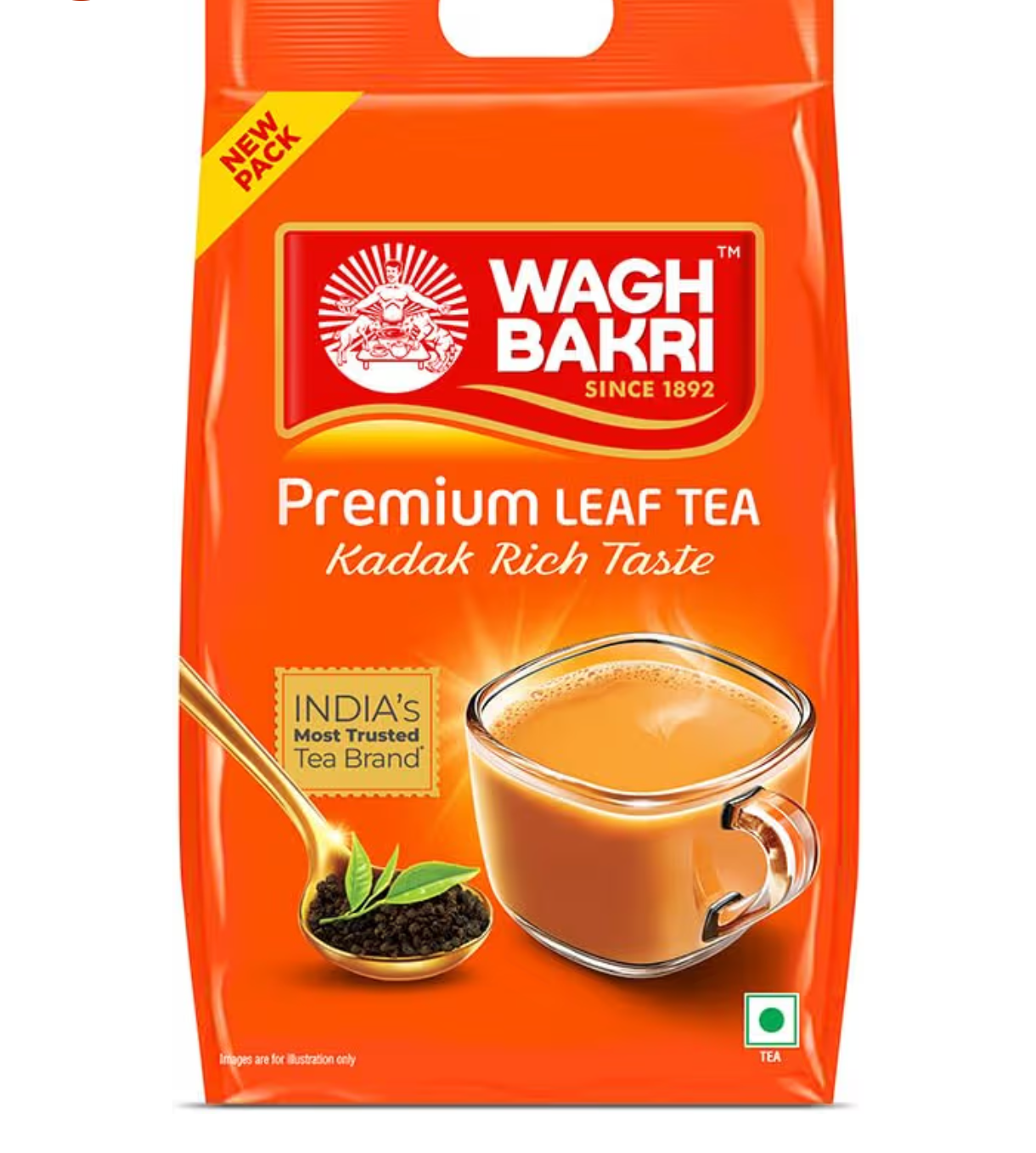 Wagh Bakri Premium Tea | Black | Assam Blend | Kadak Chai | Aromatic Chai Patti | Rich & Bold Flavour | Lingering Taste & Kesari Golden Hue | Loose Leaf Tea | 1 Kg