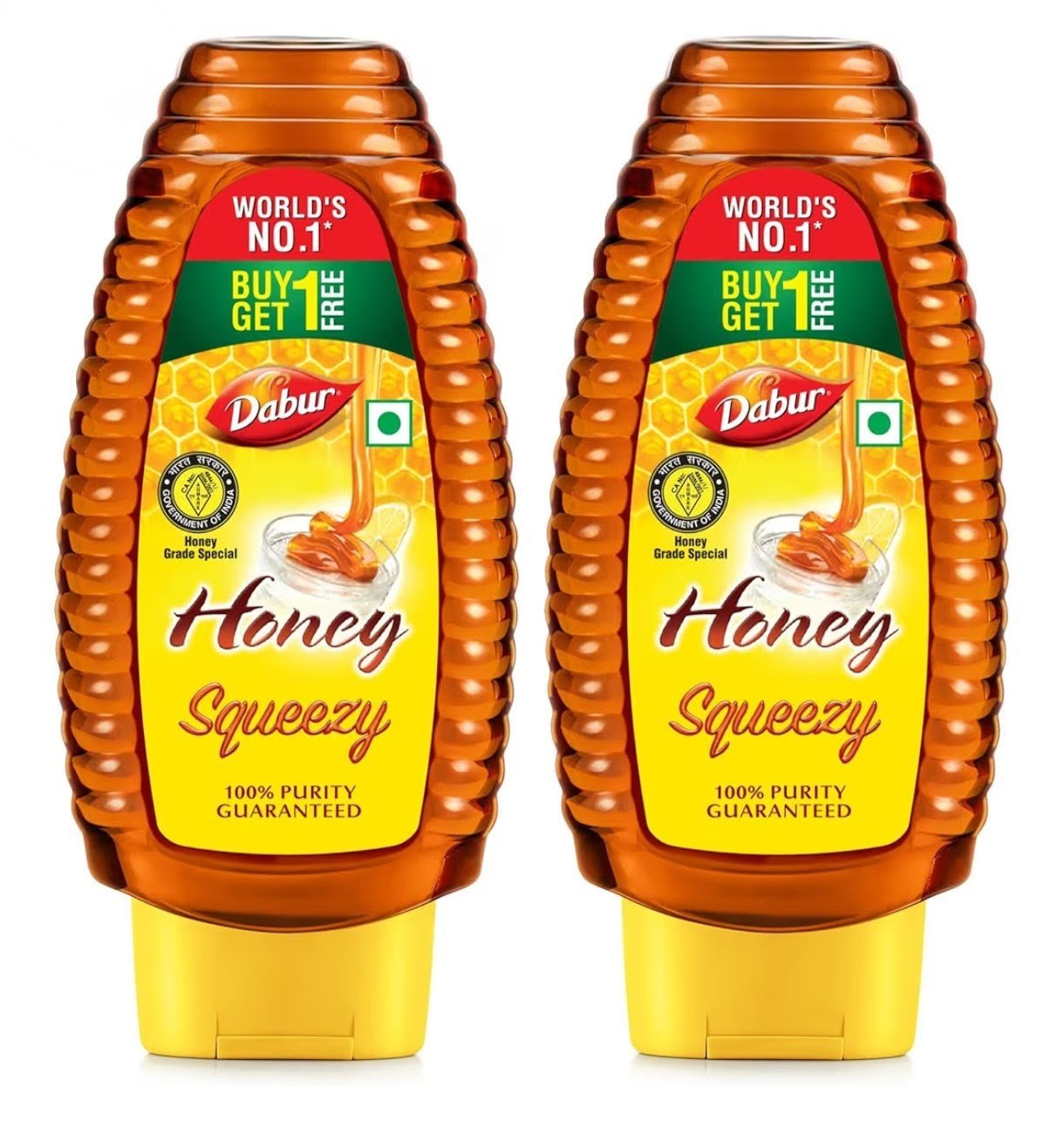 Dabur Honey - 450g (225g x 2, Buy 1 Get 1 Free) | 100% Pure | World's No.1 Honey Brand with No Sugar Adulteration | For Fitness & Health | Natural Immunity Booster | 100% Indigenous | Rich in Antioxidants & Minerals