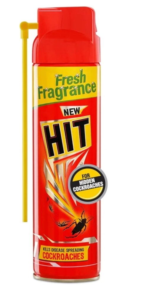 Red HIT Crawling Insect Killer Cockroach Killer Spray | Instant Kill | Deep-Reach Nozzle | Fresh Fragrance, 320ml
