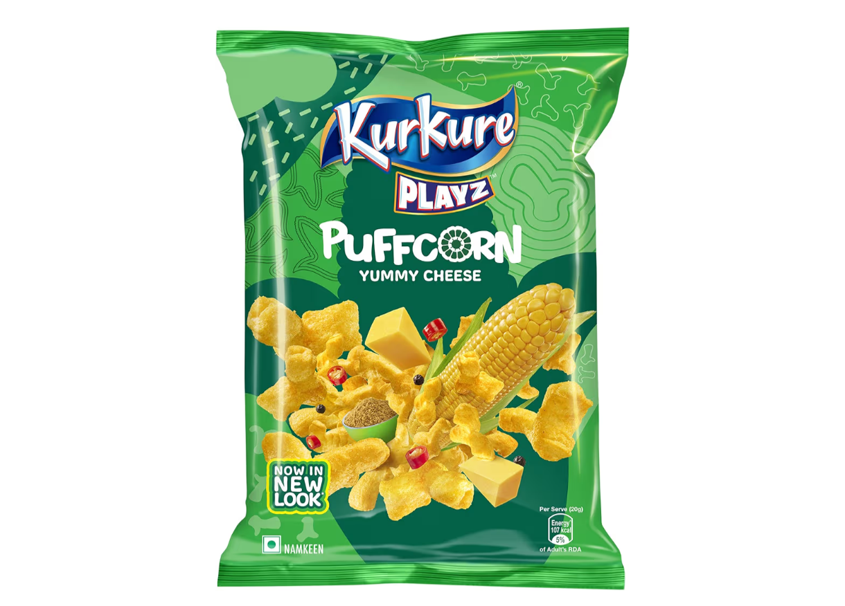 Kurkure Namkeen - Puffcorn (Yummy Cheese) - 58g 
