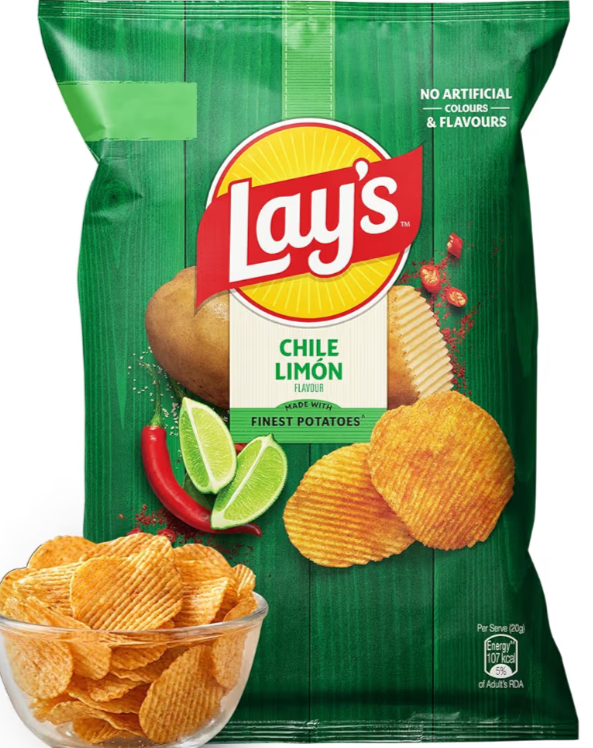 Lay's Potato Chips , Chile Limon Flavour, Crunchy Chips & Snacks lays 52.9g