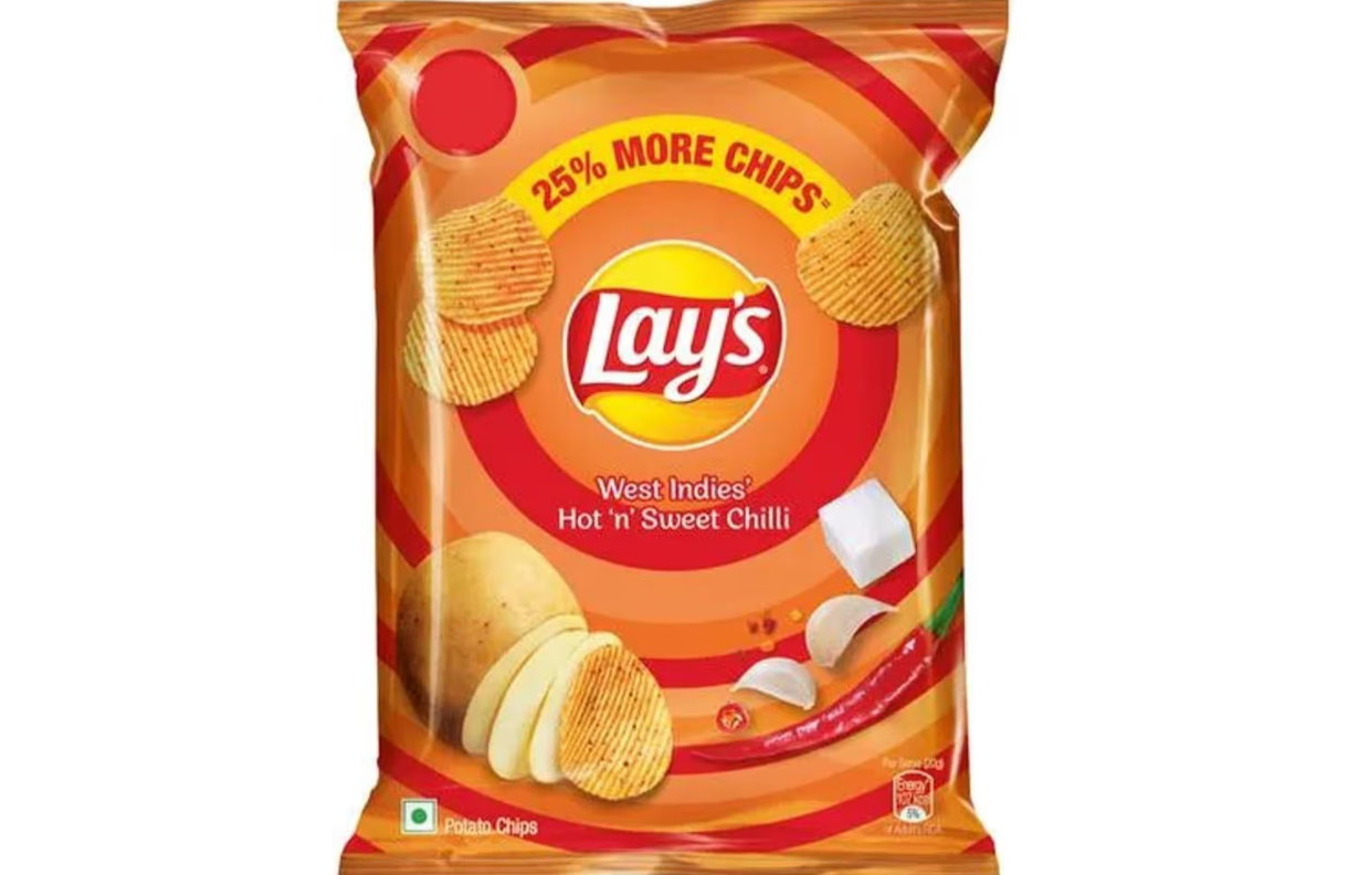 Lay's West Indies Hot and Sweet Crunchy Chilli Chips 52.8g