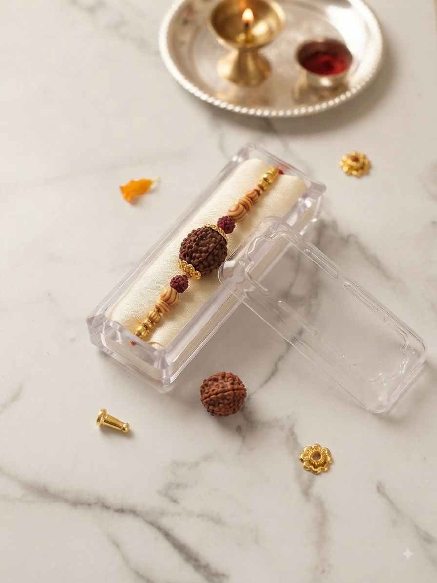 Rudraksha Spiritual Rakhi By SNAPGET  
