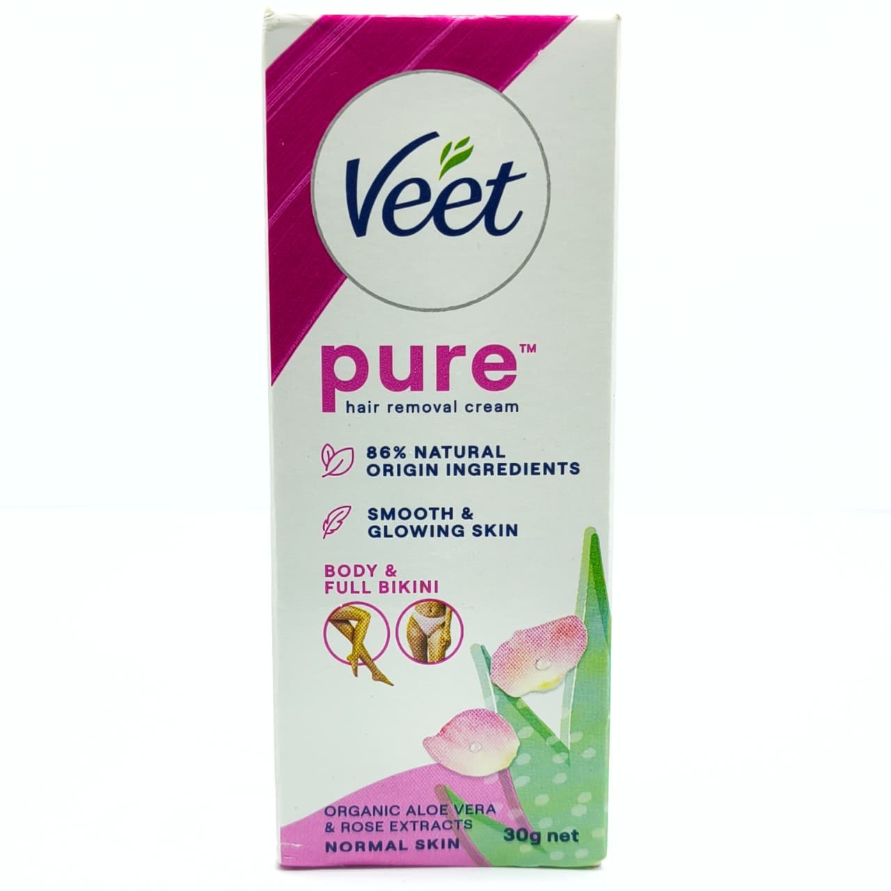 Veet Aloe & Rose Normal Skin Pure Hair Removal Cream 30 g 