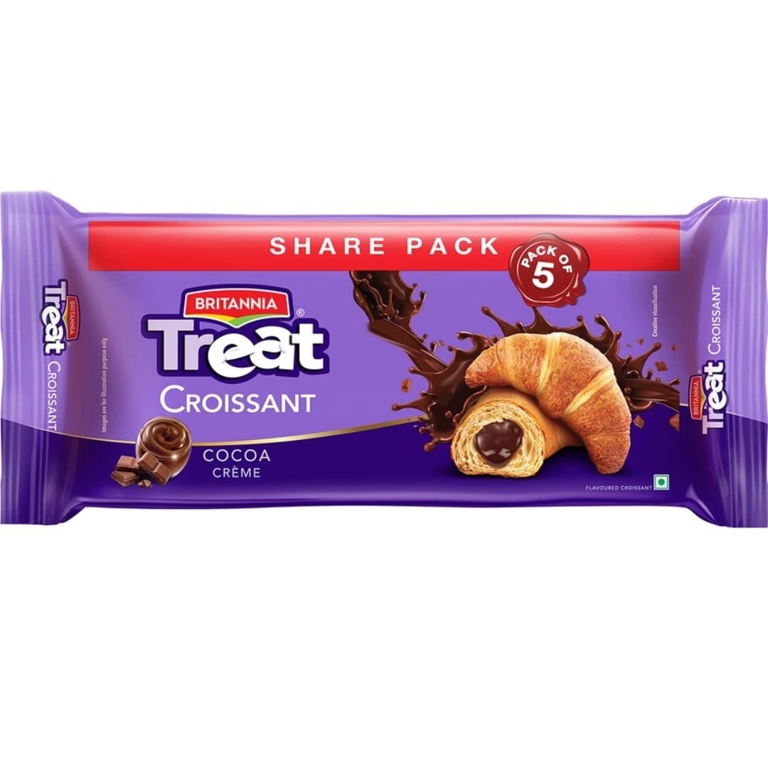 Britannia Treat Croissant Cocoa Creme 5x48.5g 