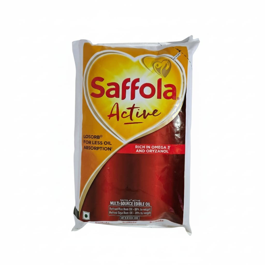 Saffola Active Rice Bran & Soyabean Blended Cooking Oil -1L- 910 g