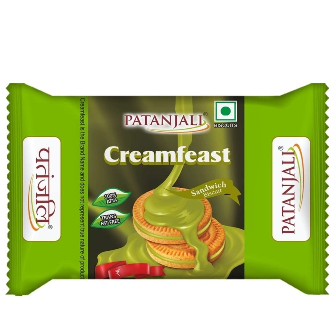 Patanjali Creamfeast Sandwich Biscuit 65g